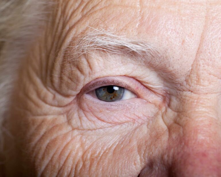 Close-up of senior eye