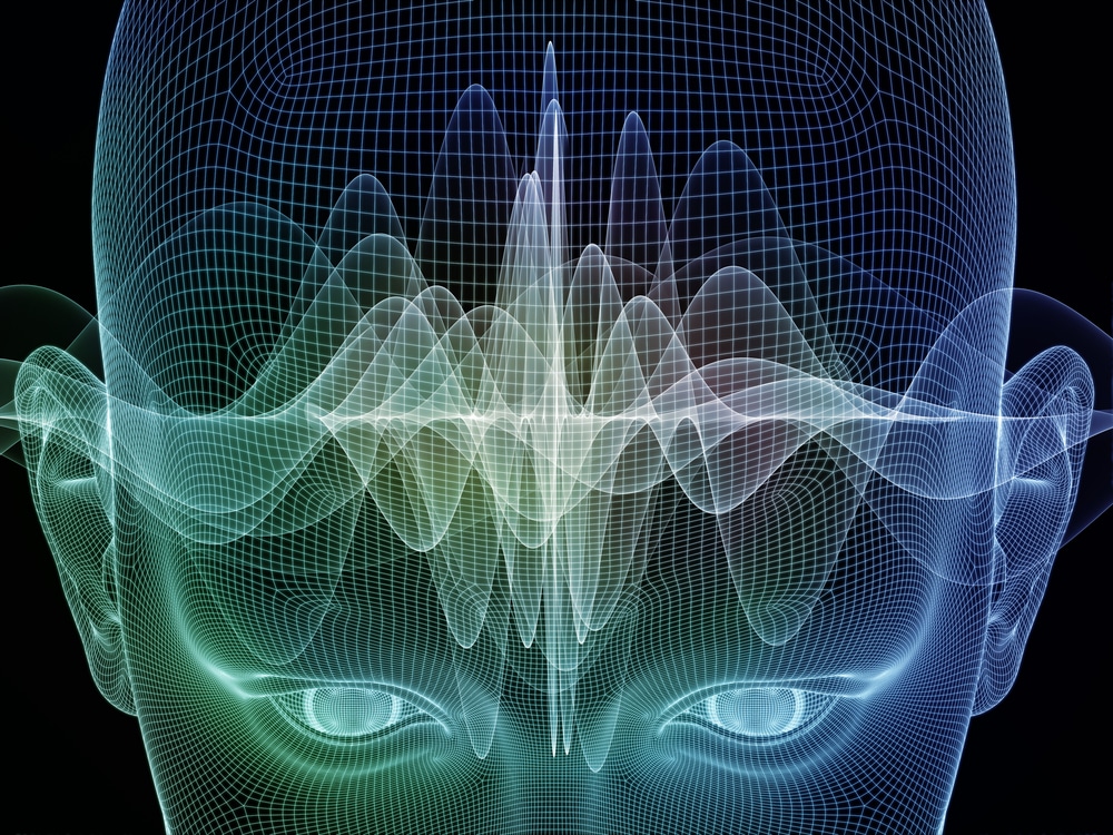 Graphic illustration depicting brain waves