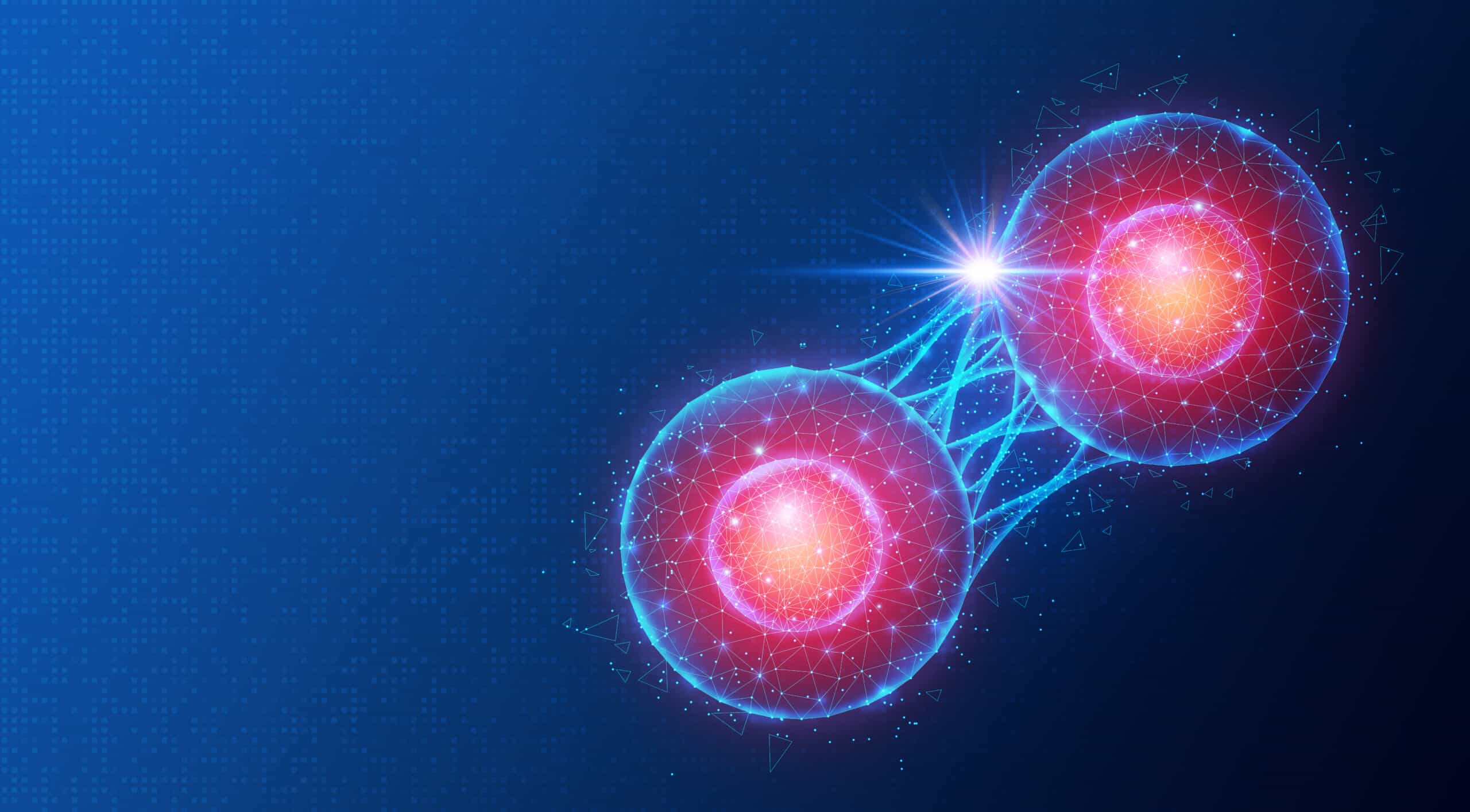 graphic illustration of cell therapy development, cell reprogramming