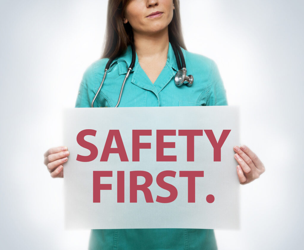 Safety first / medicine concept