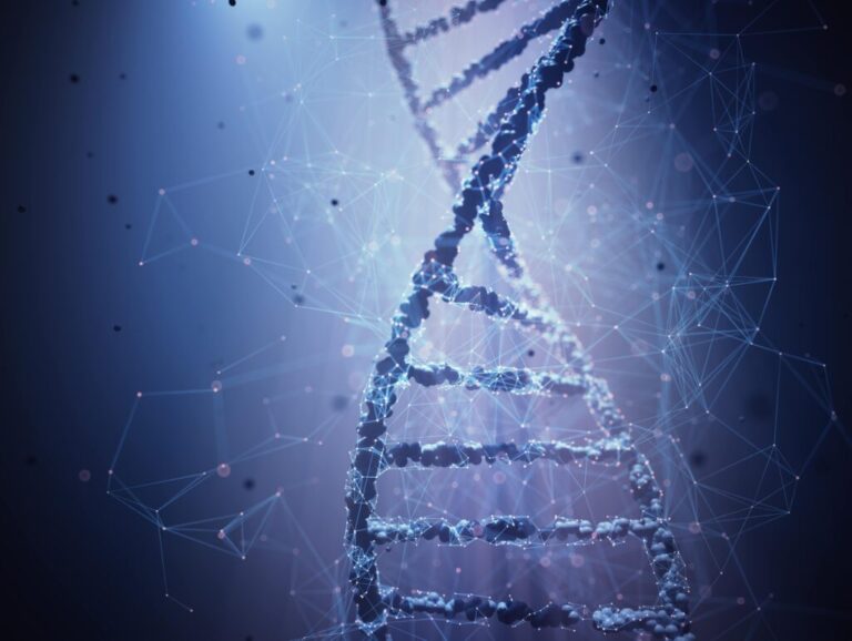 Graphic illustration of DNA strand