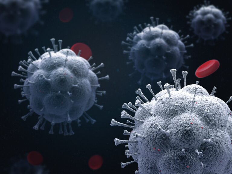 Digital illustration of virus