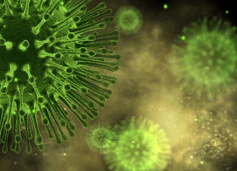 Digital illustration of virus