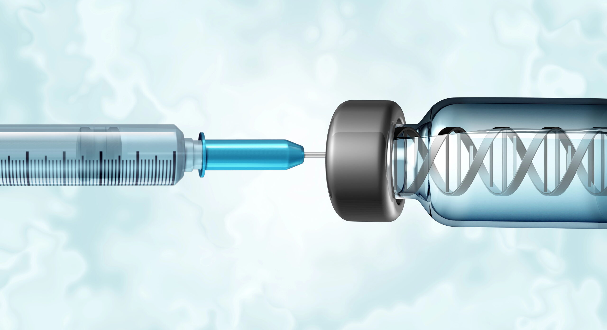 Digital illustration of mRNA vaccine concept