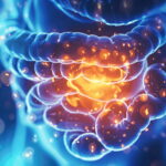 digital illustration of gut microbiome