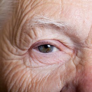 Close-up of senior eye